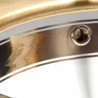 Lavabo sottopiano barocco in fire clay e oro made in Italy, Egeo Viadurini