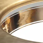 Lavabo sottopiano barocco in fire clay e oro made in Italy, Egeo Viadurini