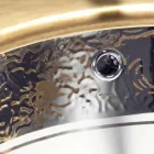 Lavabo sottopiano barocco in fire clay e platino made in Italy, Egeo Viadurini