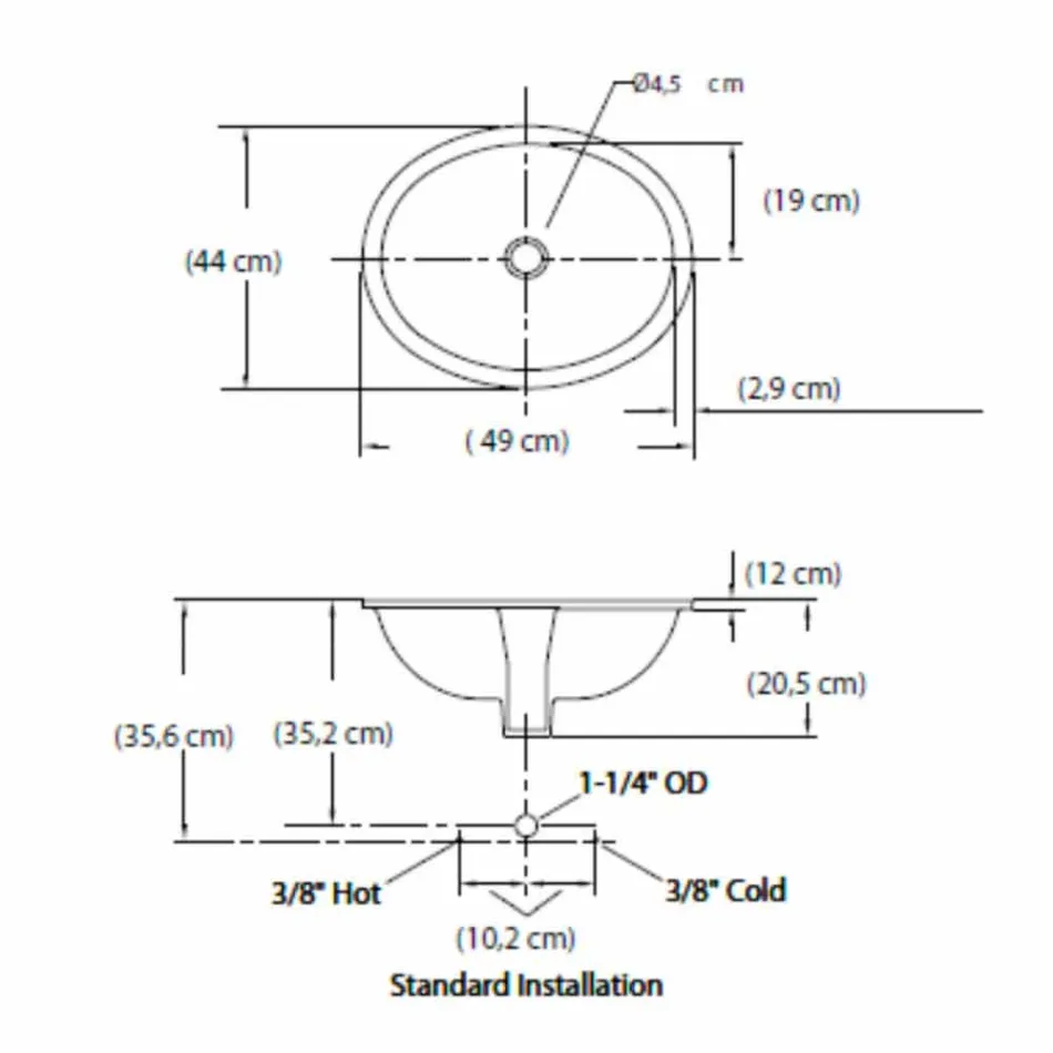 Lavabo sottopiano in fire clay e oro fatto a mano in Italia, Egeo Viadurini