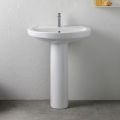 Lavabo su Colonna in Ceramica Bianca dal Design Moderno Elegante - Silice
