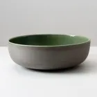 Lavabo Svasato da Appoggio in Raku Scuro Made in Italy - Drip Viadurini