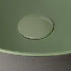 Lavabo Svasato da Appoggio in Raku Scuro Made in Italy - Drip Viadurini