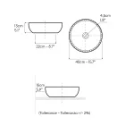 Lavabo Svasato da Appoggio in Raku Scuro Made in Italy - Drip Viadurini