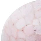 Lavabo tondo da appoggio in quarzo rosa Paloma, fatto a mano Viadurini