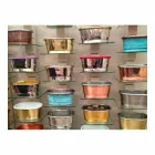 Lavabo tondo da appoggio in rame, fatto a mano, Alba Viadurini