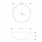 Lavabo tondo da appoggio moderno in metallo nikel Loano Viadurini