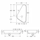 Lavamani da appoggio/sospensione di design ceramica made Italy Sheyla Viadurini
