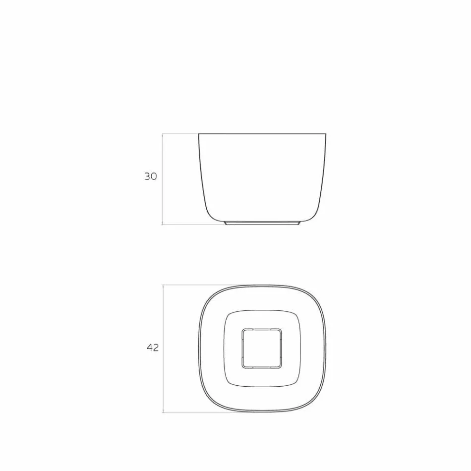 Lavandino a ciotola freestanding da appoggio fatto in Italia, Lallio Viadurini