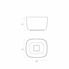 Lavandino a ciotola freestanding da appoggio fatto in Italia, Lallio Viadurini