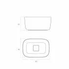 Lavandino a ciotola freestanding da appoggio fatto in Italia, Lallio Viadurini