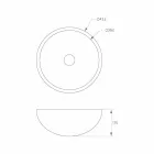 Lavandino circolare da appoggio freestanding made in Italy, Donnas Viadurini