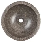 Lavandino circolare da appoggio in marmo fatto a mano, Bucine Viadurini