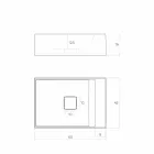 Lavandino da appoggio di design prodotto in Italia, Lavis Viadurini