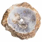 Lavandino da appoggio fatto a mano in pietra agata, Posina Viadurini