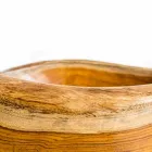 Lavandino da appoggio moderno in legno teak naturale Vigevano Viadurini