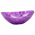 Lavandino da appoggio ovale di design in resina viola, Buonalbergo