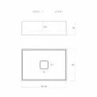 Lavandino di design da appoggio prodotto in Italia, Lavis Viadurini