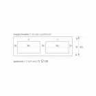Lavandino doppio sospeso moderno in Luxolid made in Italy, Ruffano Viadurini