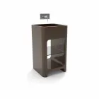 Lavandino freestanding monoblocco moderno fatto in Italia, Tufino Viadurini