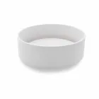 Lavandino in Resina Bianca da Appoggio di Design con Scarico Centrale - Moris Viadurini