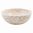 Lavandino tonto da appoggio realizzato a mano in marmo, Nibbiano Viadurini