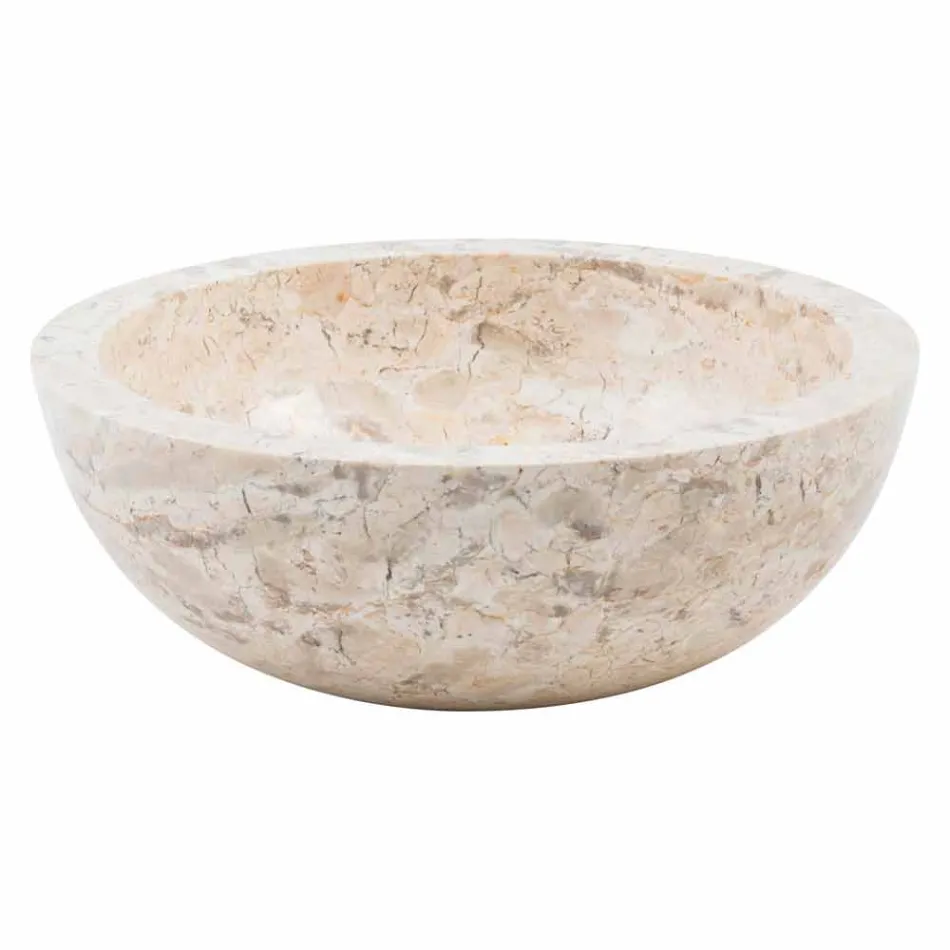 Lavandino tonto da appoggio realizzato a mano in marmo, Nibbiano Viadurini