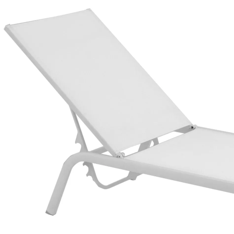 Lettini da Giardino in Alluminio Verniciato e Textilene, 2 Pezzi - Bunny Viadurini