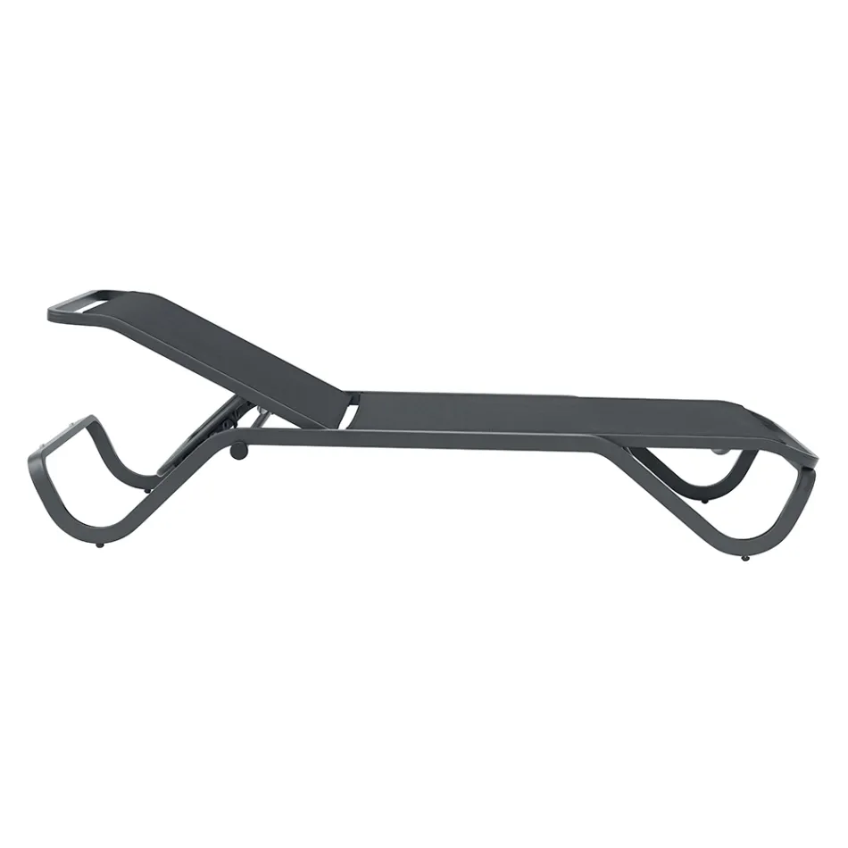 Lettino 194x65 cm da Esterno in Alluminio e Textilene - Solaya Viadurini