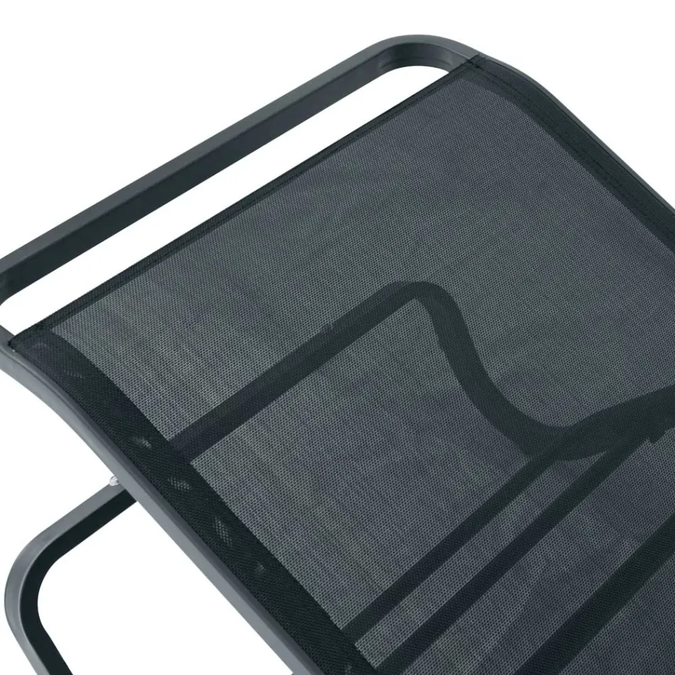 Lettino 194x65 cm da Esterno in Alluminio e Textilene - Solaya Viadurini