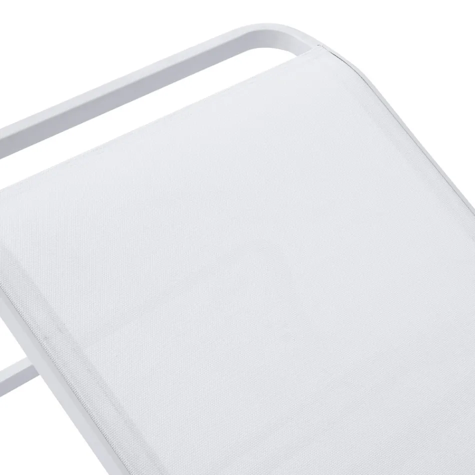 Lettino 194x65 cm da Esterno in Alluminio e Textilene - Solaya Viadurini