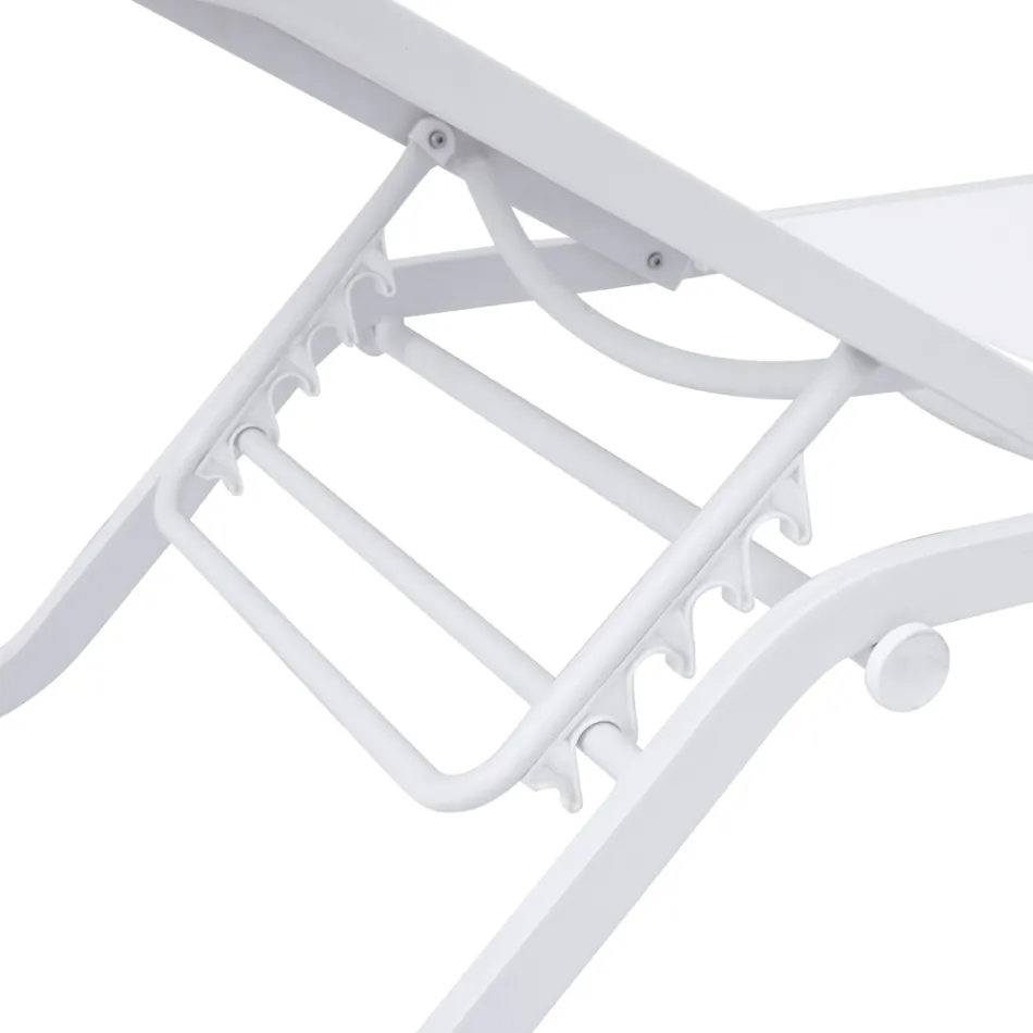 Lettino 194x65 cm da Esterno in Alluminio e Textilene - Solaya Viadurini