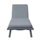 Lettino 196x75 cm da Esterno in Alluminio con Cuscino - Sundra Viadurini