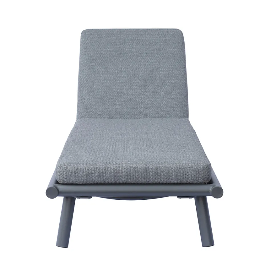 Lettino 196x75 cm da Esterno in Alluminio con Cuscino - Sundra Viadurini