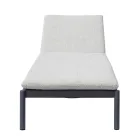 Lettino 205x76 cm da Esterno in Alluminio con Cuscino - Tessara Viadurini