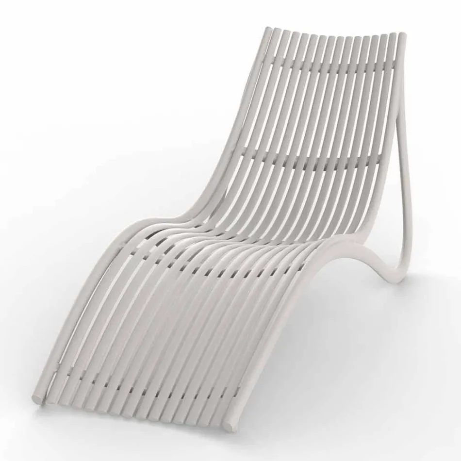 Lettino Chaise Longue Esterno, Plastica Bianco o Ecru 4 Pezzi - Ibiza by Vondom Viadurini