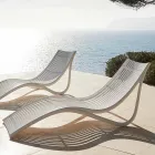 Lettino Chaise Longue Esterno, Plastica Bianco o Ecru 4 Pezzi - Ibiza by Vondom Viadurini