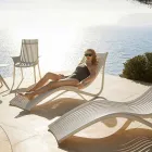 Lettino Chaise Longue Esterno, Plastica Bianco o Ecru 4 Pezzi - Ibiza by Vondom Viadurini