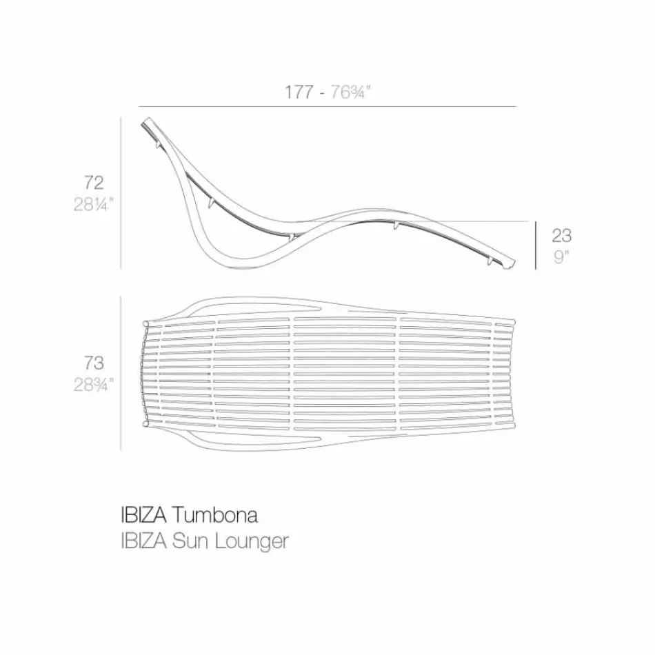 Lettino Chaise Longue Esterno, Plastica Bianco o Ecru 4 Pezzi - Ibiza by Vondom Viadurini