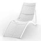 Lettino Chaise Longue Esterno, Plastica Bianco o Ecru 4 Pezzi - Ibiza by Vondom Viadurini