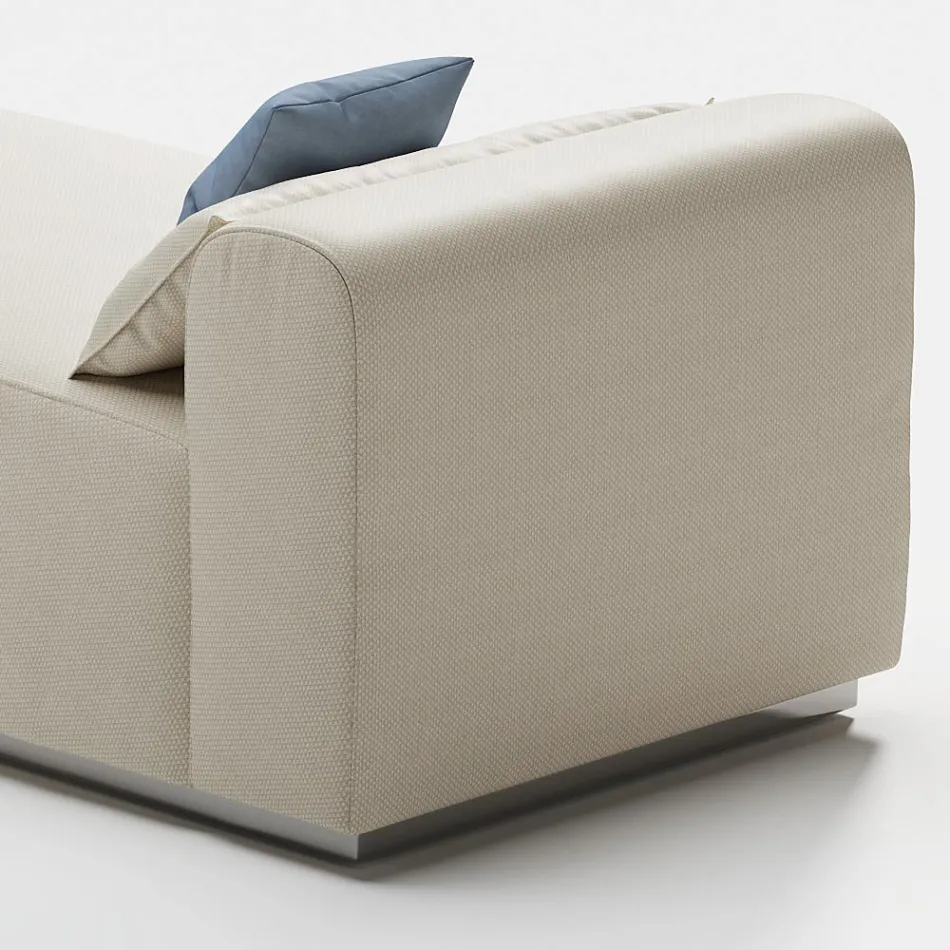 Lettino da Esterno con Imbottitura in Gomma Drenante Made in Italy - Bahias Viadurini