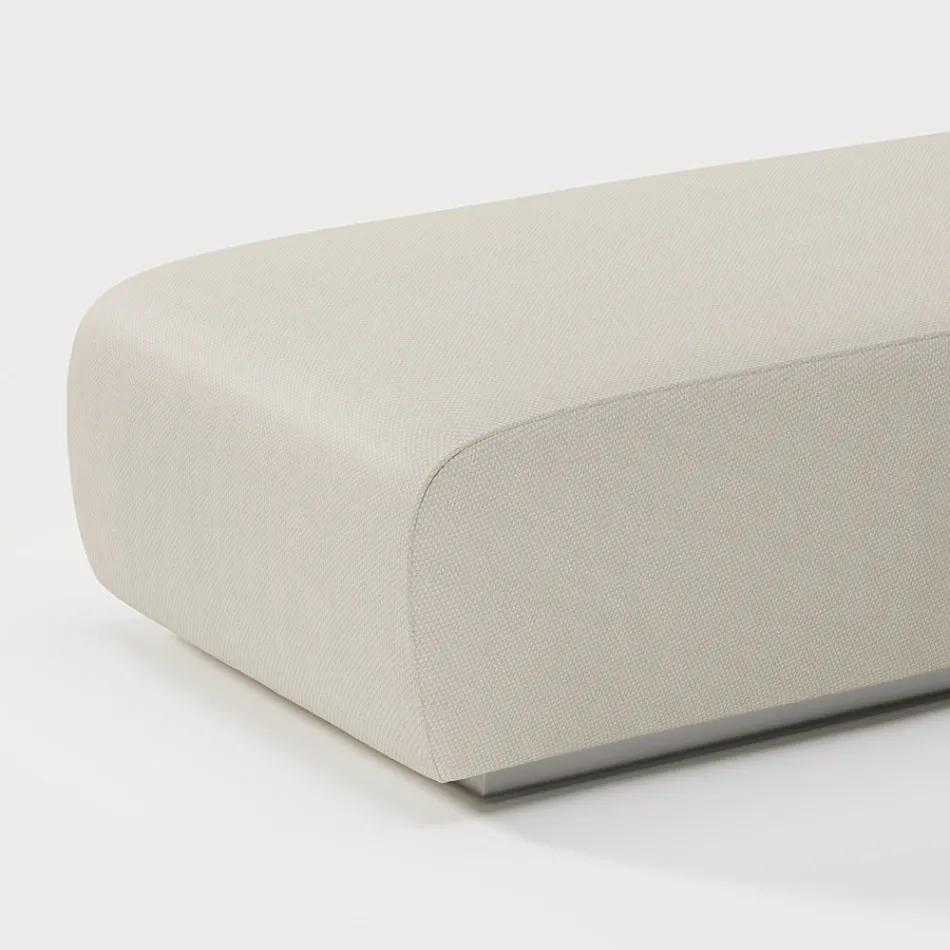 Lettino da Esterno con Imbottitura in Gomma Drenante Made in Italy - Bahias Viadurini