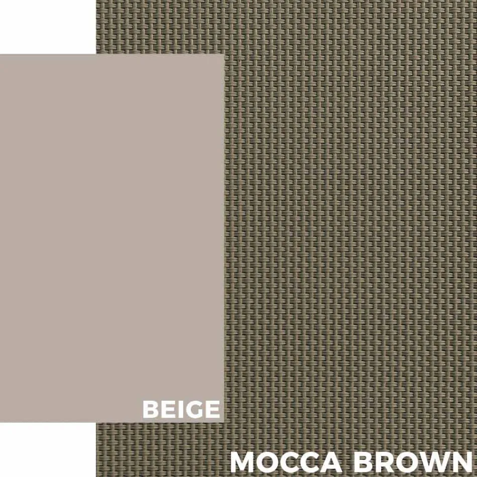 Lettino da Esterno in Alluminio con Ruote e Braccioli Design Moderno- Carmine Viadurini