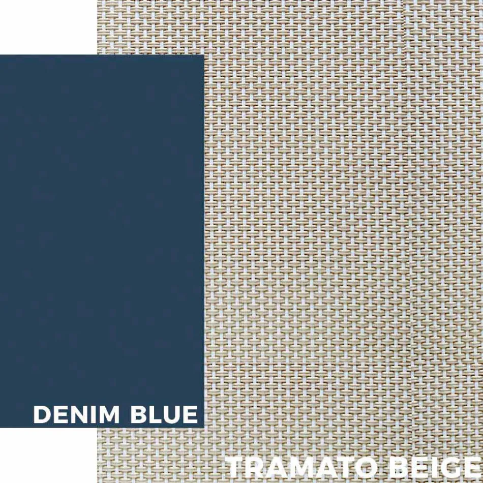 Lettino da Esterno in Alluminio con Ruote e Braccioli Design Moderno- Carmine Viadurini