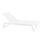 Lettino da Esterno in Alluminio e Textilene con Ruote a Scomparsa, 2 Pezzi - Donkey Viadurini