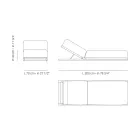 Lettino da Esterno in Tessuto e Struttura in Legno Made in Italy - Armelia Viadurini