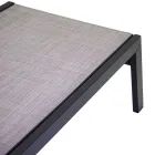 Lettino da Esterno Realizzato in Alluminio e Textilene con 2 Ruote - Costume Viadurini