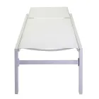 Lettino da Esterno Realizzato in Alluminio e Textilene con 2 Ruote - Costume Viadurini