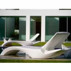 Lettino da Giardino Chaise Longue di Design in Plastica Bianca - Zoe by Mayyour Viadurini