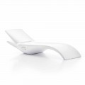 Lettino da Giardino Chaise Longue di Design in Plastica Bianca - Zoe by Mayyour